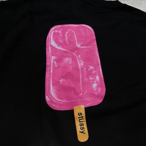 Stussy Ice Cream Print Black Short Sleeves - Picture 7 of 7
